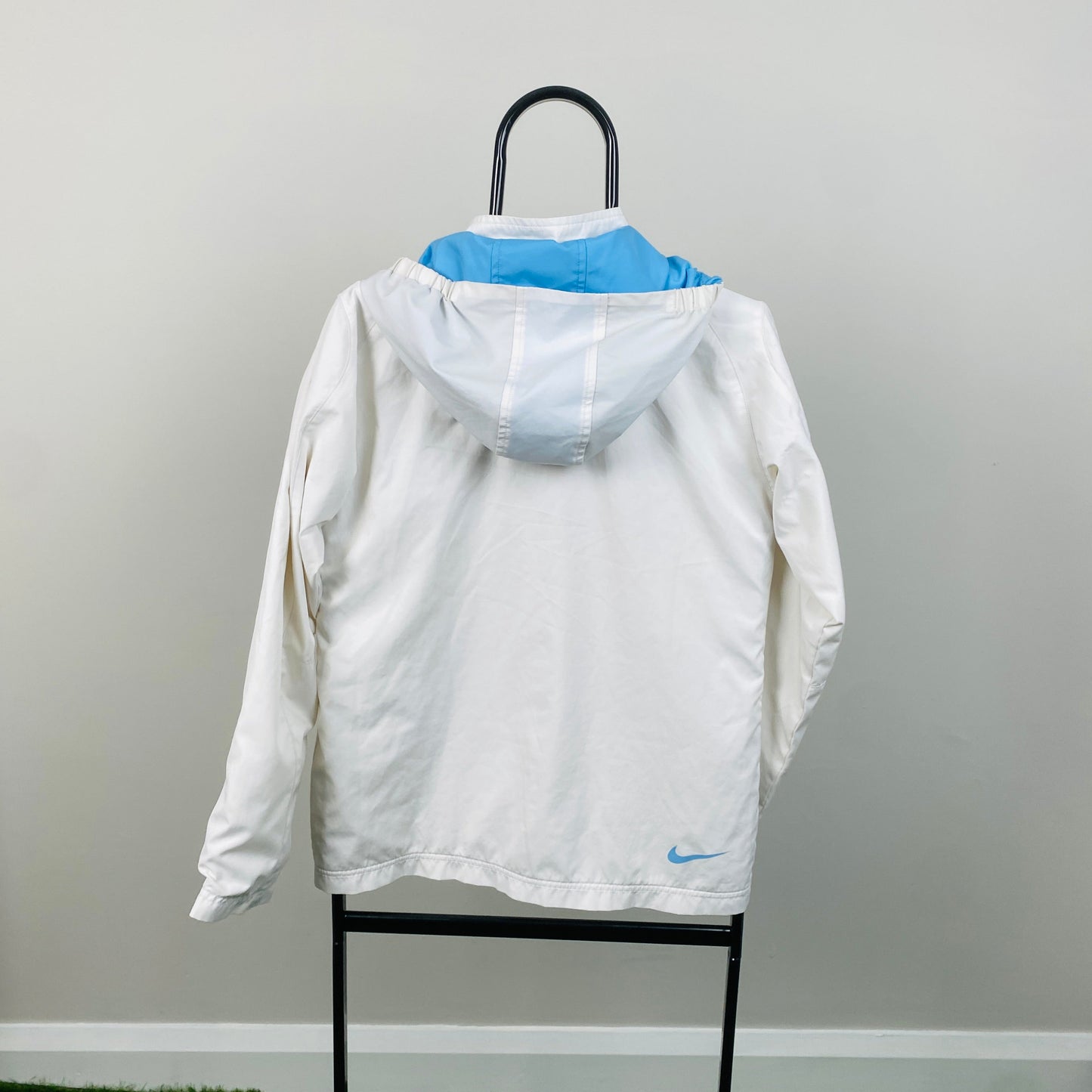 00s Nike Windbreaker Jacket White Small