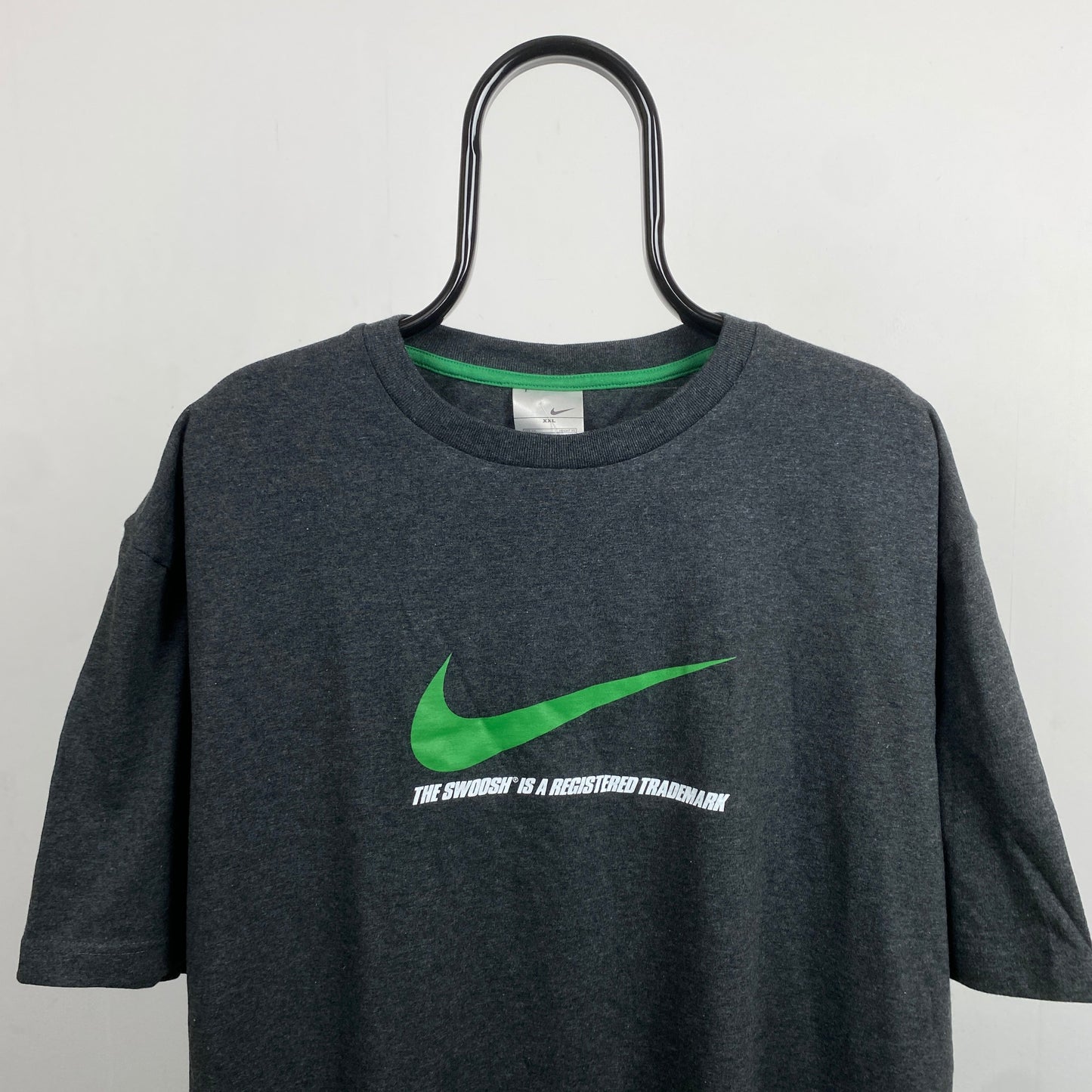 00s Nike Swoosh T-Shirt Grey XXL