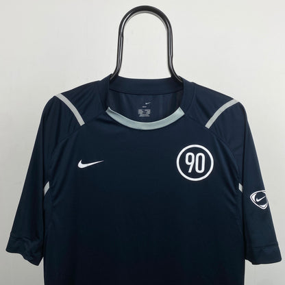 00s Nike T90 Football Shirt T-Shirt Blue XL