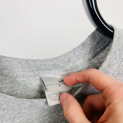 00s Nike Centre Swoosh T-Shirt Grey Small