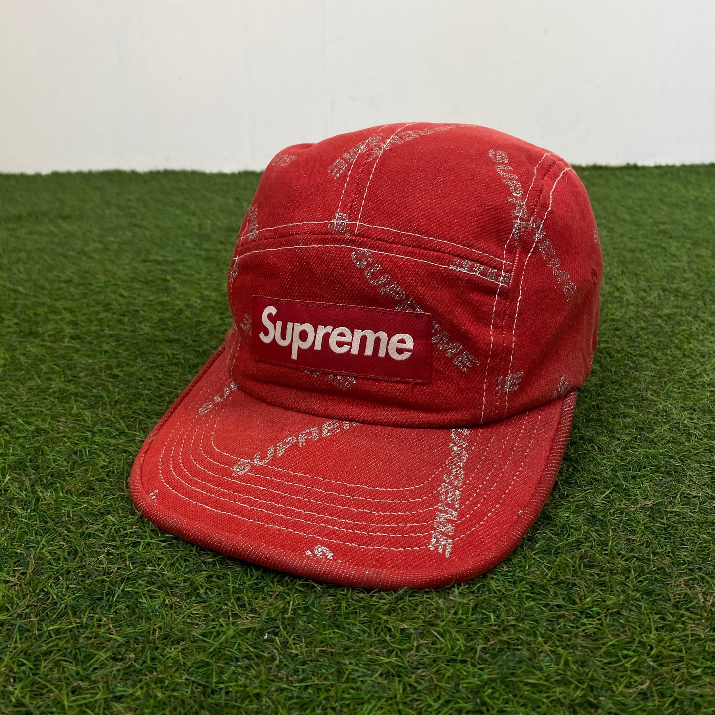 Retro Supreme 6 Panel Hat Red