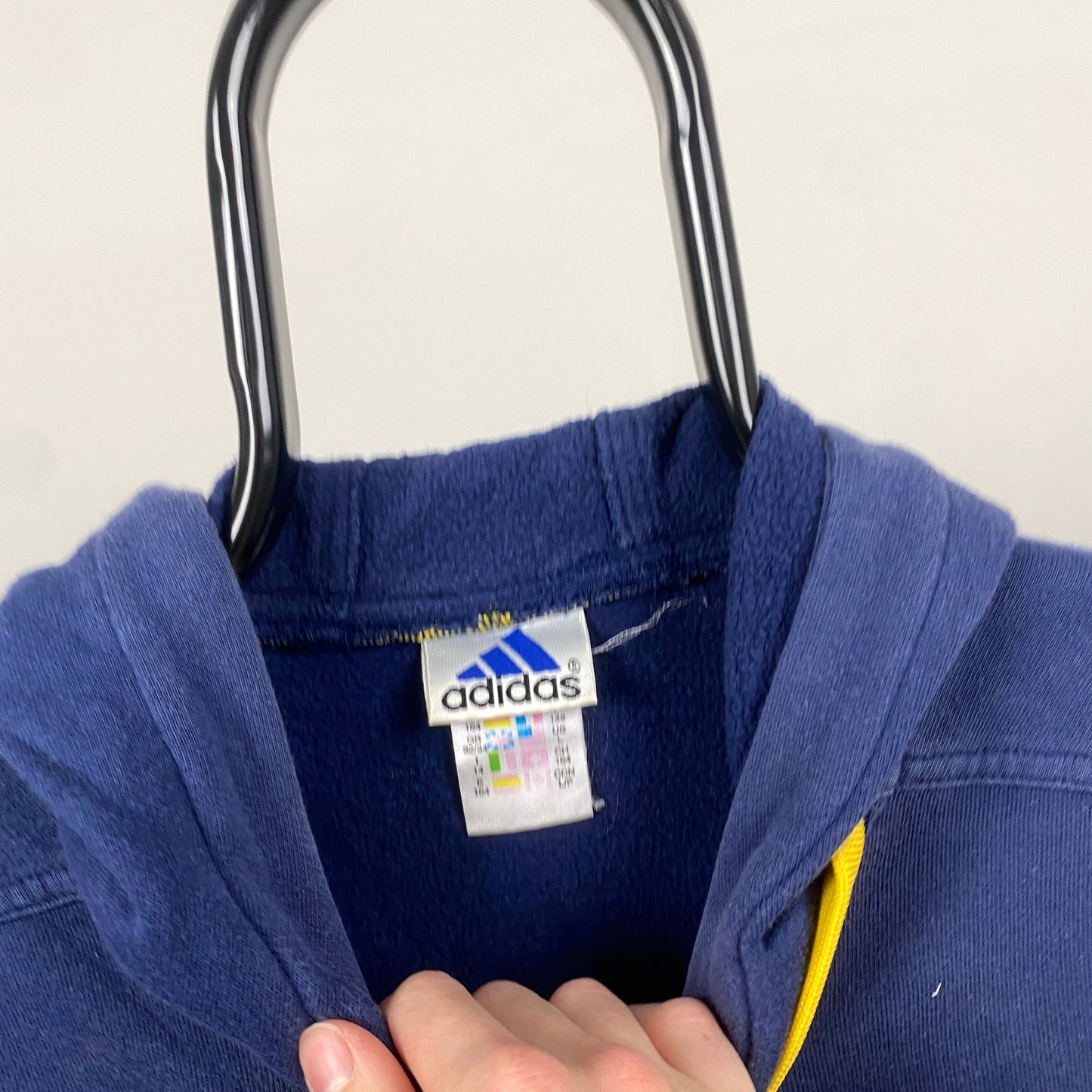 90s Adidas Basketball Hoodie Blue XS