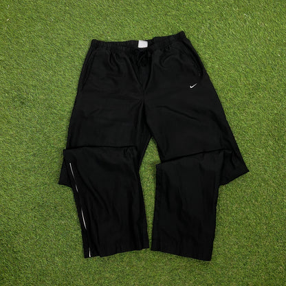00s Nike Piping Windbreaker Jacket + Joggers Set Yellow Medium
