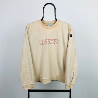 00s Nike Swoosh Sweatshirt Brown Small