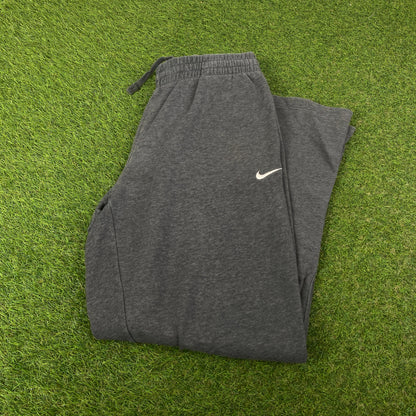 00s Nike Wide Leg Cotton Joggers Grey Large