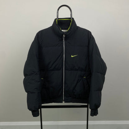 90s Nike Puffer Jacket Black Medium