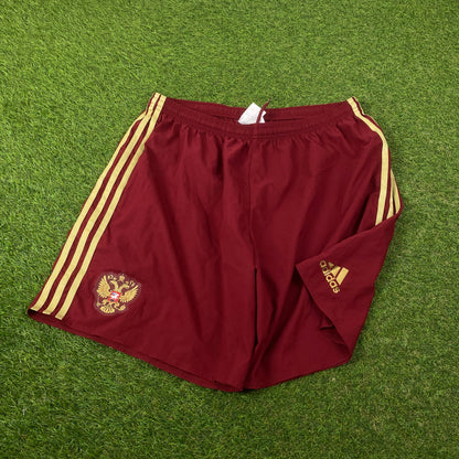 00s Adidas Football Shorts Red XL