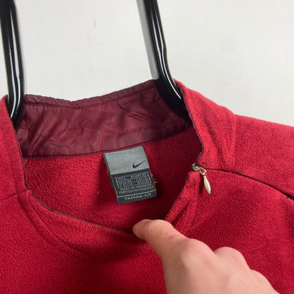 90s Nike Barcelona Fleece Sweatshirt Red Large