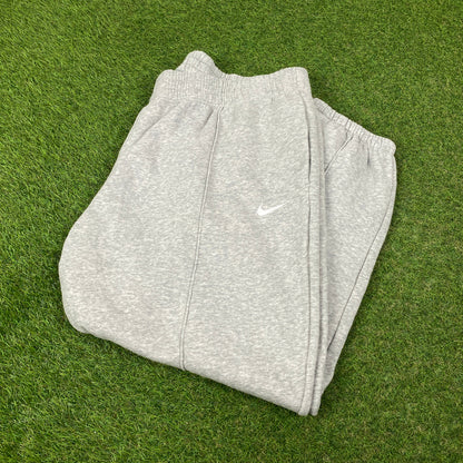 00s Nike Wide Leg Cotton Joggers Grey XXL