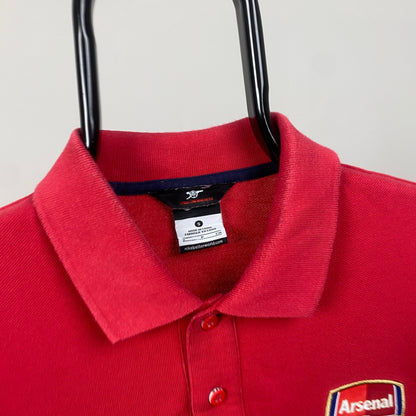 00s Nike Arsenal Polo Shirt T-Shirt Red Small