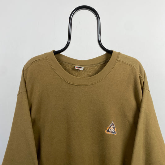 90s Nike ACG Sweatshirt Brown Large