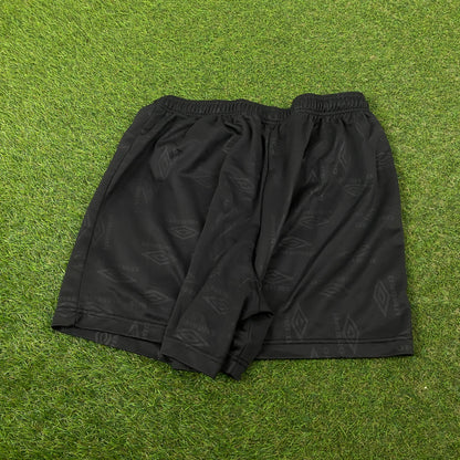 Retro Umbro Football Shorts Black XL