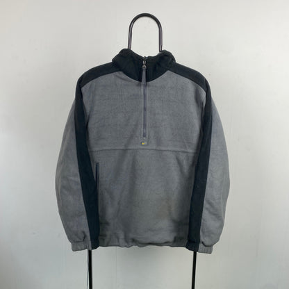 00s Nike Tn Hex Reversible Fleece Coat Jacket Black Grey Small
