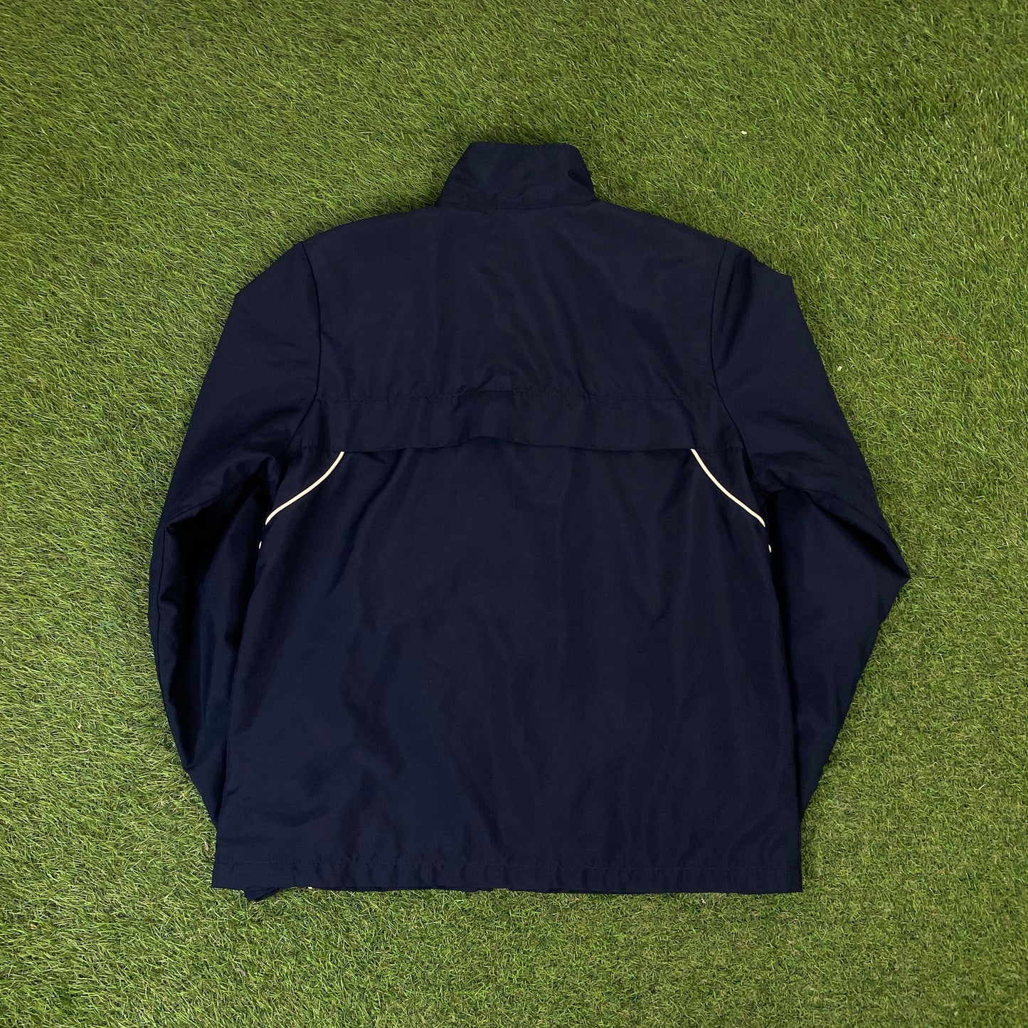 00s Nike Court Piping Windbreaker Jacket + Joggers Set Blue Small