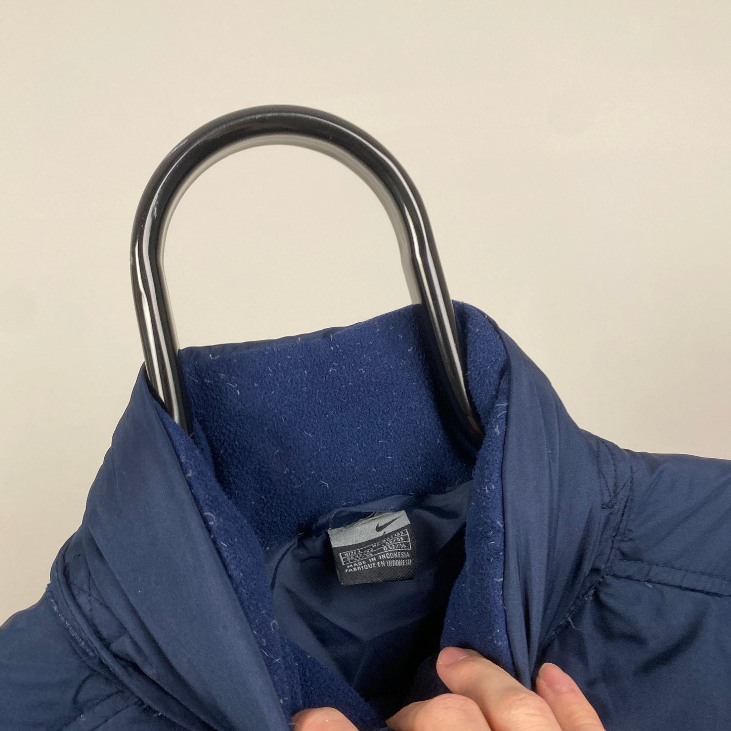 00s Nike Puffer Gilet Jacket Blue Large