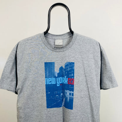 00s Nike New York Run T-Shirt Grey Medium
