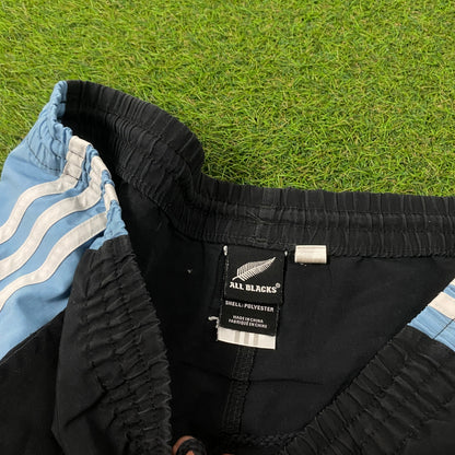 00s Adidas All Blacks Rugby Shorts Blue Large