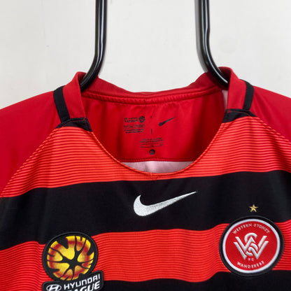 00s Nike Western Sydney Wanderers Football Shirt T-Shirt Red XL