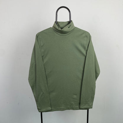 00s Nike Roll Neck Sweatshirt Green XS