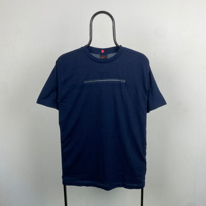 00s Nike Reflective Running T-Shirt Blue Small