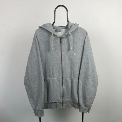 00s Nike Heavyweight Zip Hoodie Grey XXL