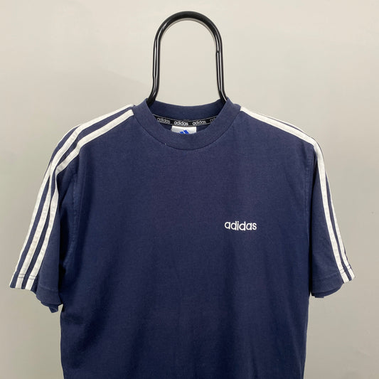 90s Adidas T-Shirt Blue Large