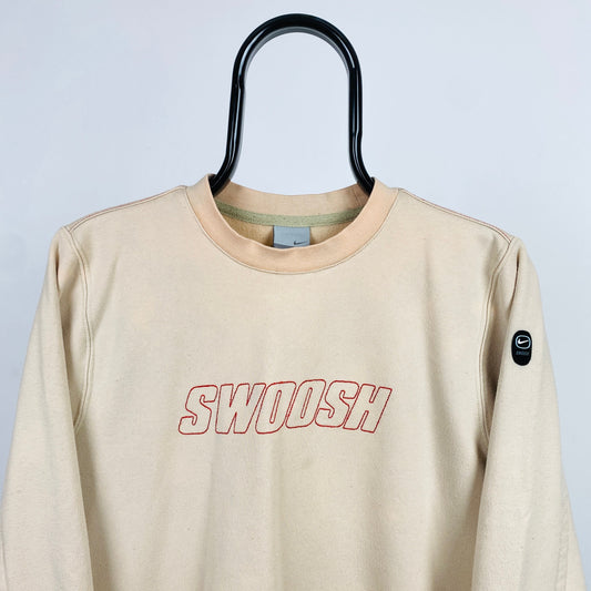 00s Nike Swoosh Sweatshirt Brown Small