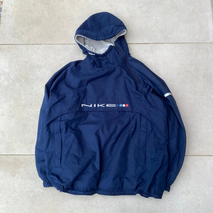 90s Nike Reversible Sidewinder Fleece Jacket Brown Blue Medium