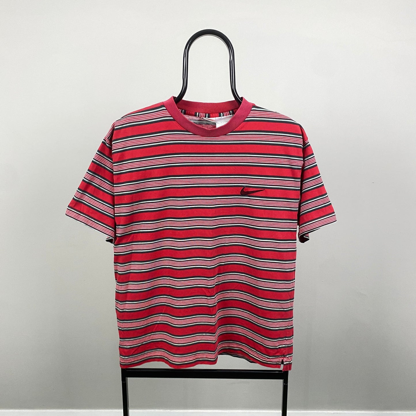 90s Nike Striped T-Shirt Red XL
