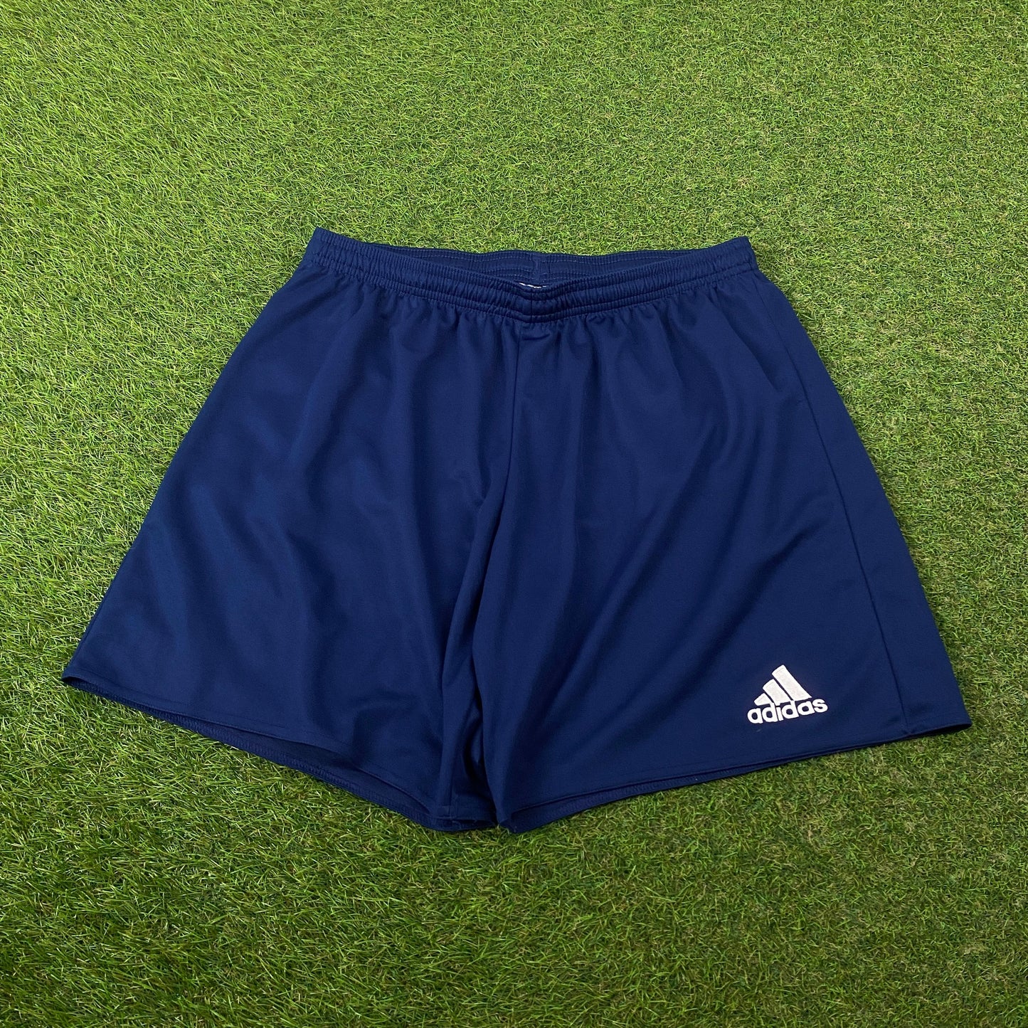 00s Adidas Football Shorts Blue Large
