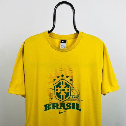 00s Nike Brazil T-Shirt Yellow XXL