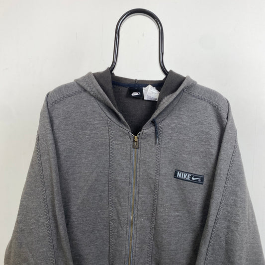 90s Nike Heavyweight Hoodie Grey Medium