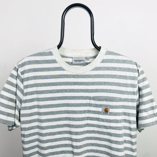 Retro Carhartt Pocket T-Shirt Grey Medium
