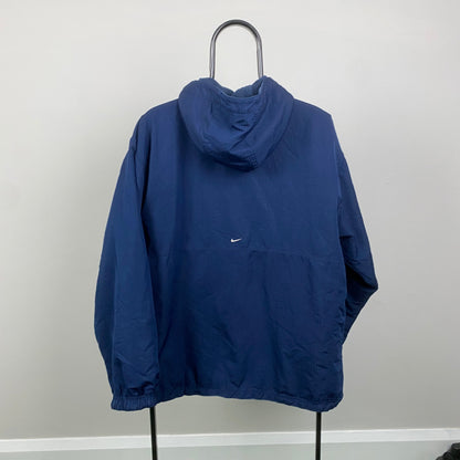 00s Nike Tn Air Reversible Fleece Coat Jacket Blue Large