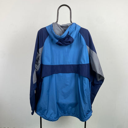 90s Nike ACG Packable Waterproof Coat Jacket Blue Large