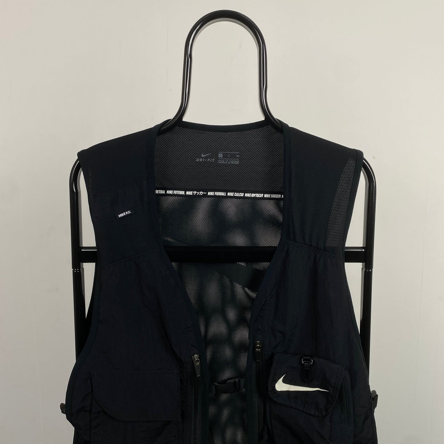 00s Nike Running Vest Windbreaker Jacket Black Small
