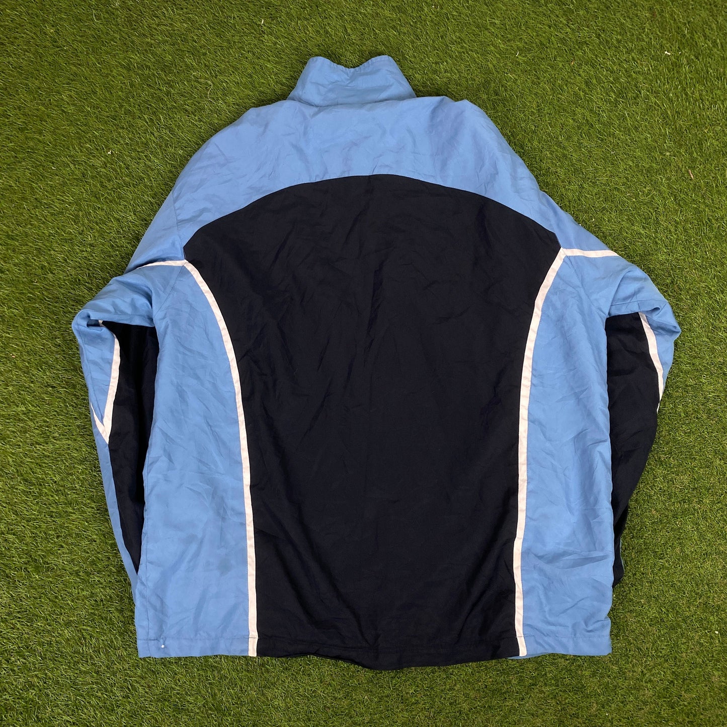 00s Nike Piping Tracksuit Set Windbreaker + Joggers Blue XXL