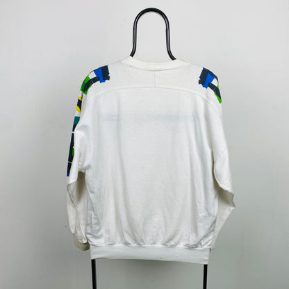 80s Adidas Stefan Edberg Sweatshirt White Medium