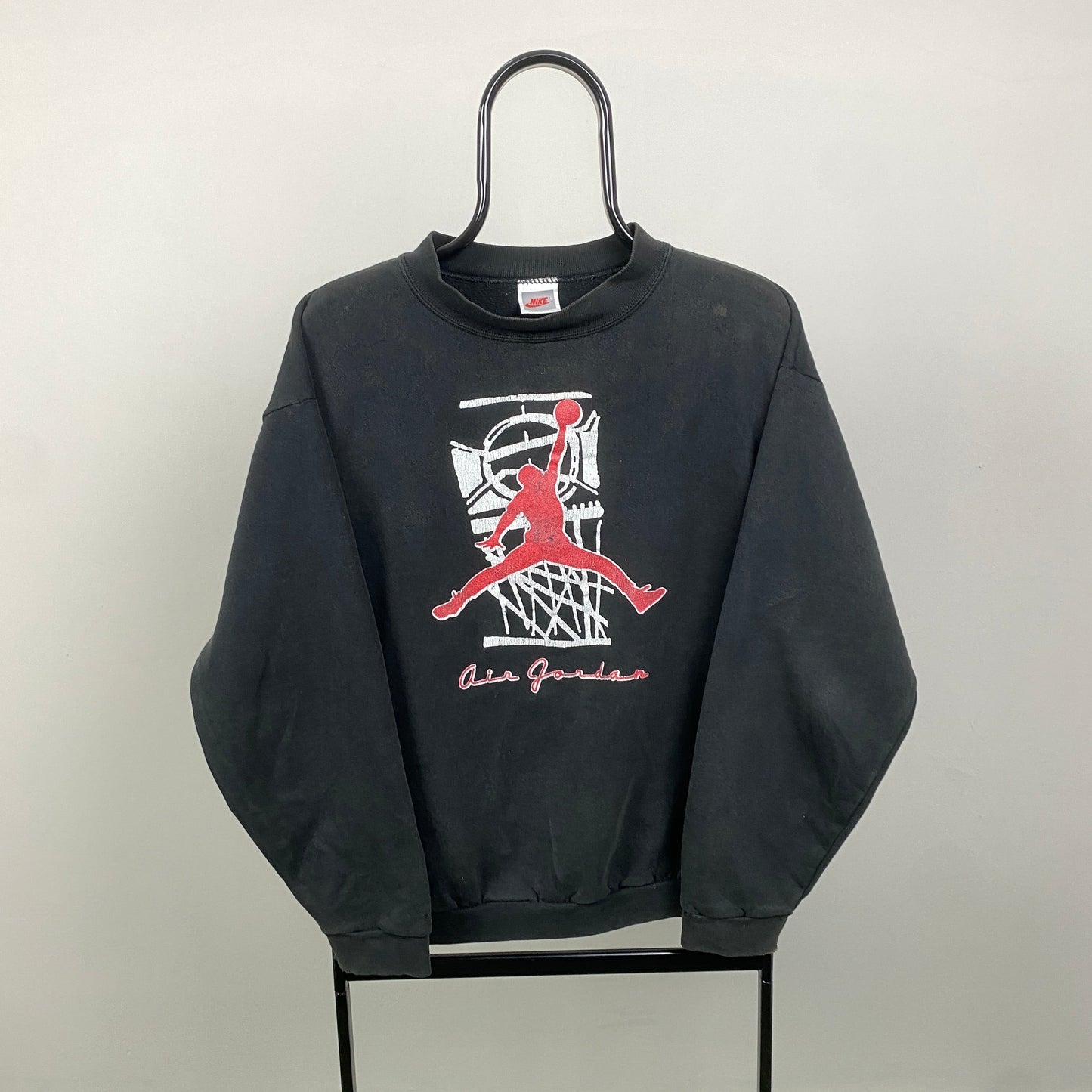 90s Nike Jordan Sweatshirt Black Medium