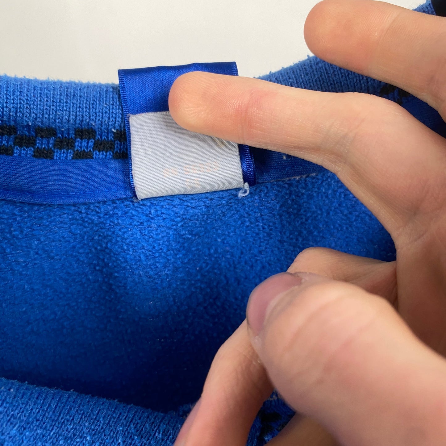 80s Nike John McEnroe Checkerboard Sweatshirt Blue Medium