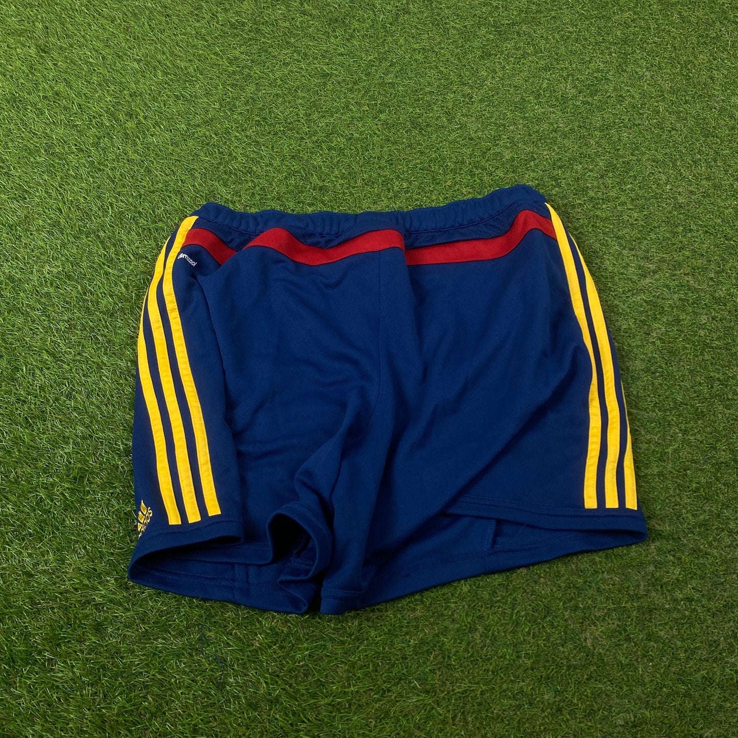 90s Adidas Spain Football Shorts Blue Large