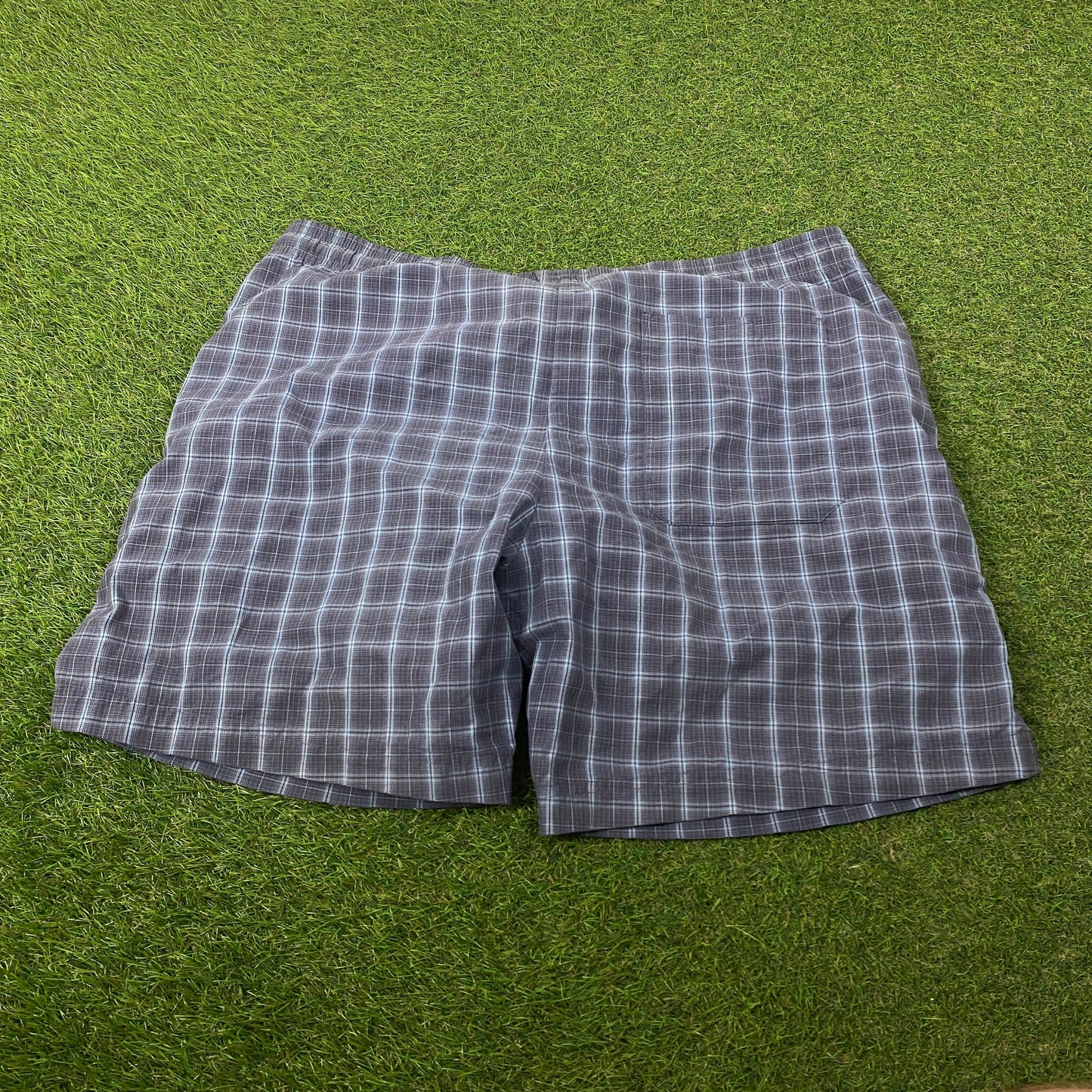 00s Nike Court Plaid Tennis Shorts Blue Medium