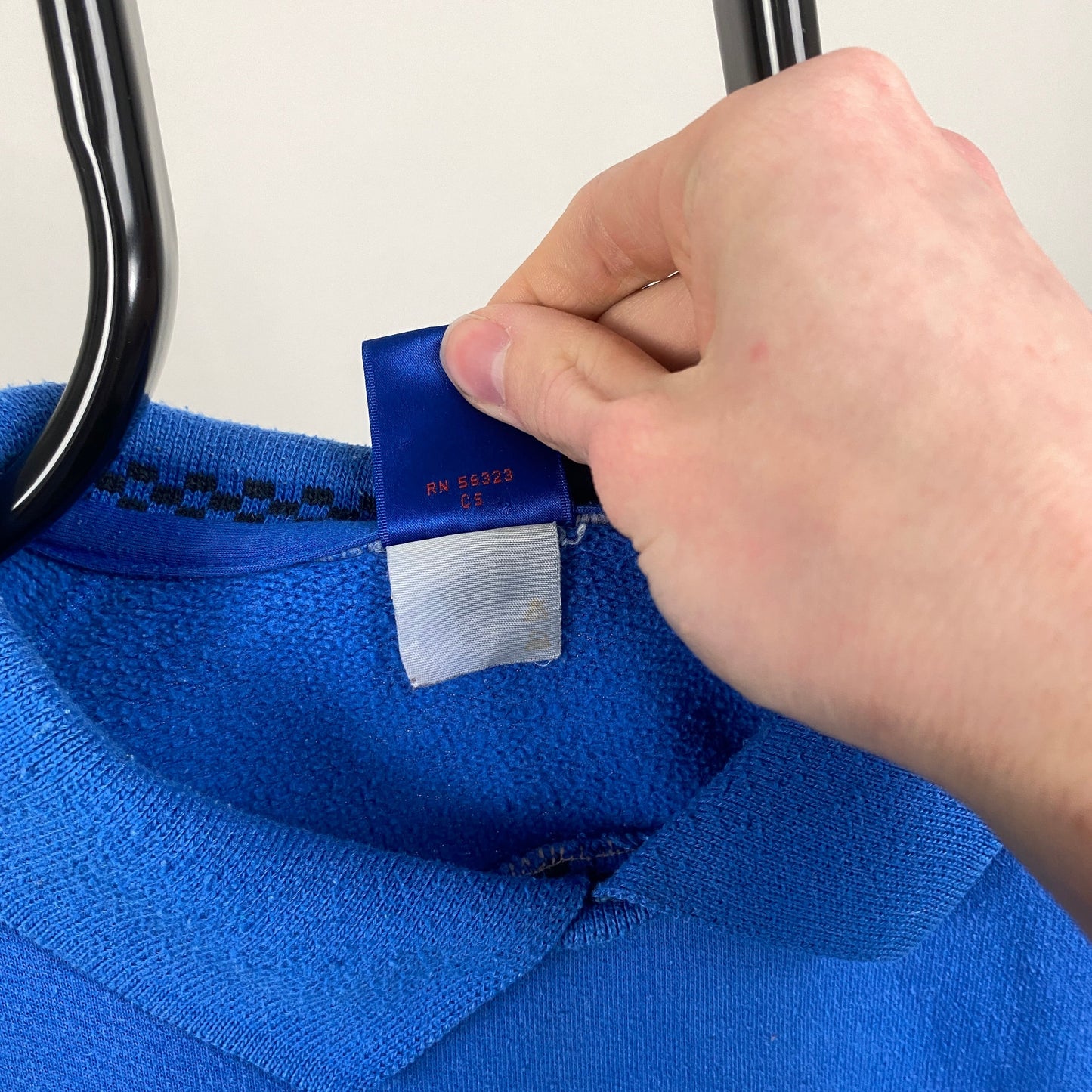 80s Nike John McEnroe Checkerboard Sweatshirt Blue Medium