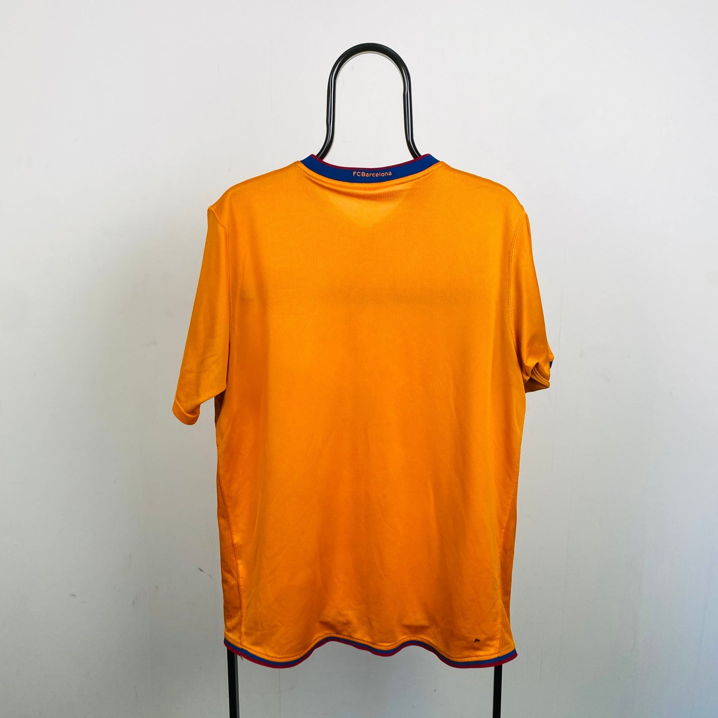 00s Nike Barcelona Football Shirt T-Shirt Orange Large