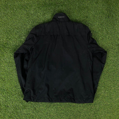 00s Nike Golf Windbreaker Jacket + Joggers Set Black Medium