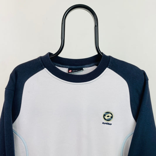 Retro Lotto Tennis Sweatshirt White Large
