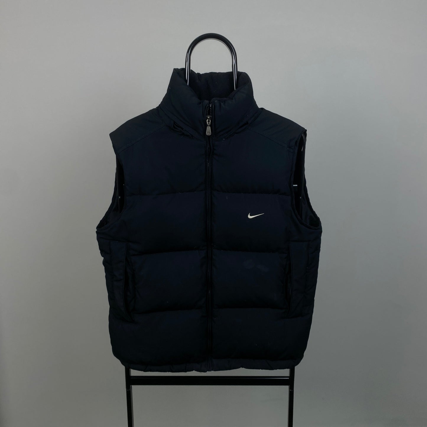 00s Nike Puffer Gilet Jacket Black Small