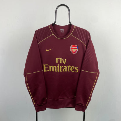 00s Nike Arsenal Highbury Sweatshirt Red Medium