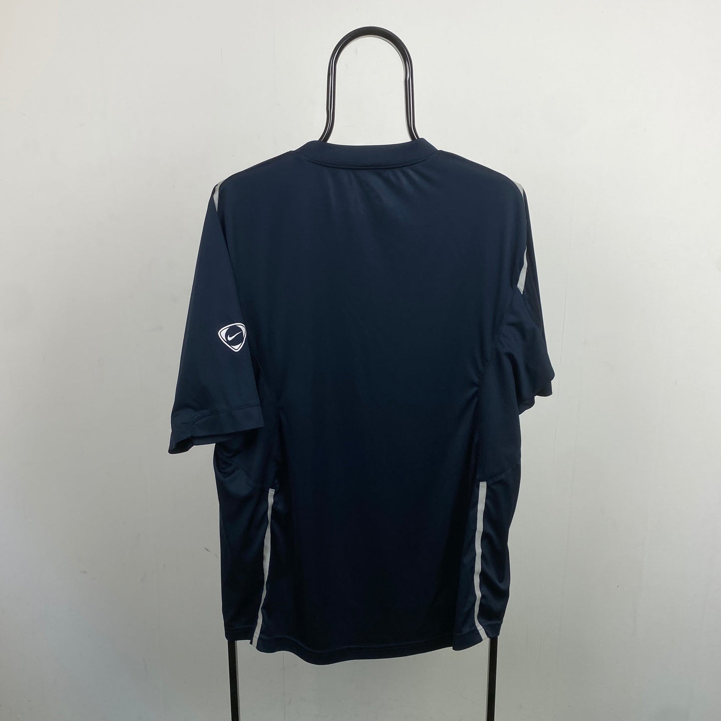 00s Nike T90 Football Shirt T-Shirt Blue XL