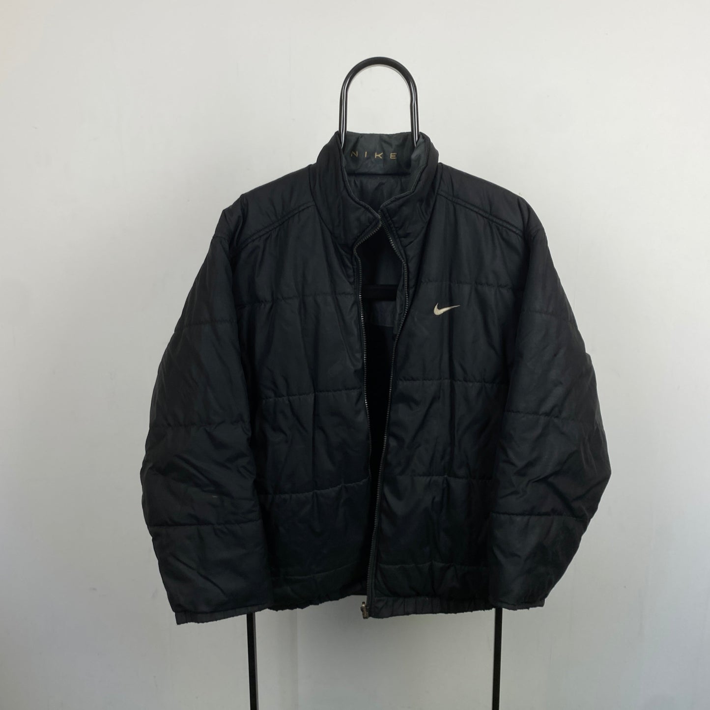00s Nike Reversible Puffer Jacket Black Small
